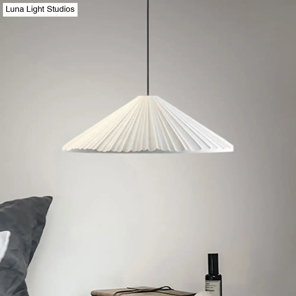 Nordic Style Cone Pendant Light - 1 Head Resin Hanging For Cafe Or Restaurant
