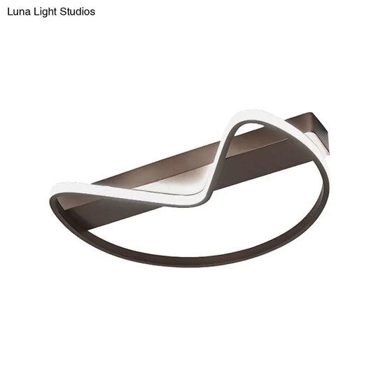 Nordic Style Flush Mount Foyer Kitchen Ceiling Light With Bow Shaped Metal Design