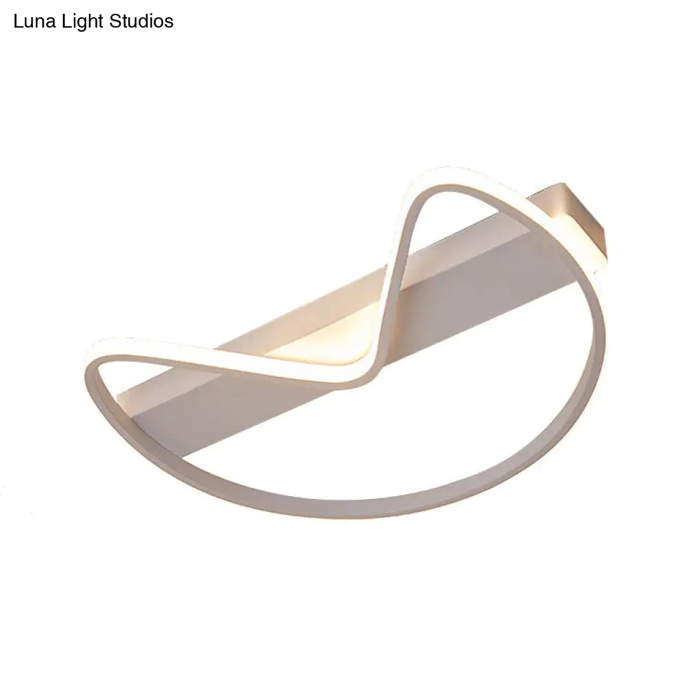 Nordic Style Flush Mount Foyer Kitchen Ceiling Light With Bow Shaped Metal Design