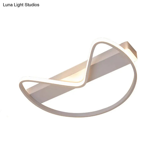 Nordic Style Flush Mount Foyer Kitchen Ceiling Light With Bow Shaped Metal Design