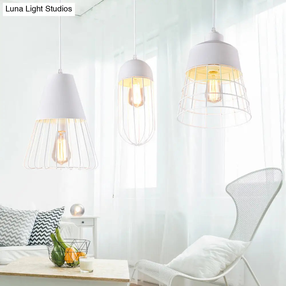 Modern Geometric Metal Pendant Light Fixture In Nordic Style For Restaurants