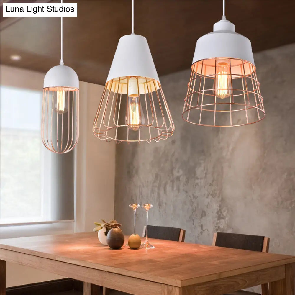 Modern Geometric Metal Pendant Light Fixture In Nordic Style For Restaurants