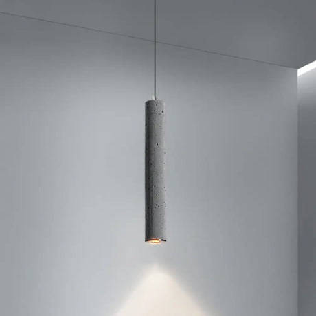 Nordic Style Grey Cement Cylinder Pendant Light For Dining Room Ceiling 1 / Large