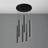 Nordic Style Grey Cement Cylinder Pendant Light For Dining Room Ceiling 6 / Large