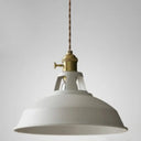 Nordic Style Hanging Lamp With Metal Shade And Colorful Macaron Finish For Kitchen Barn White