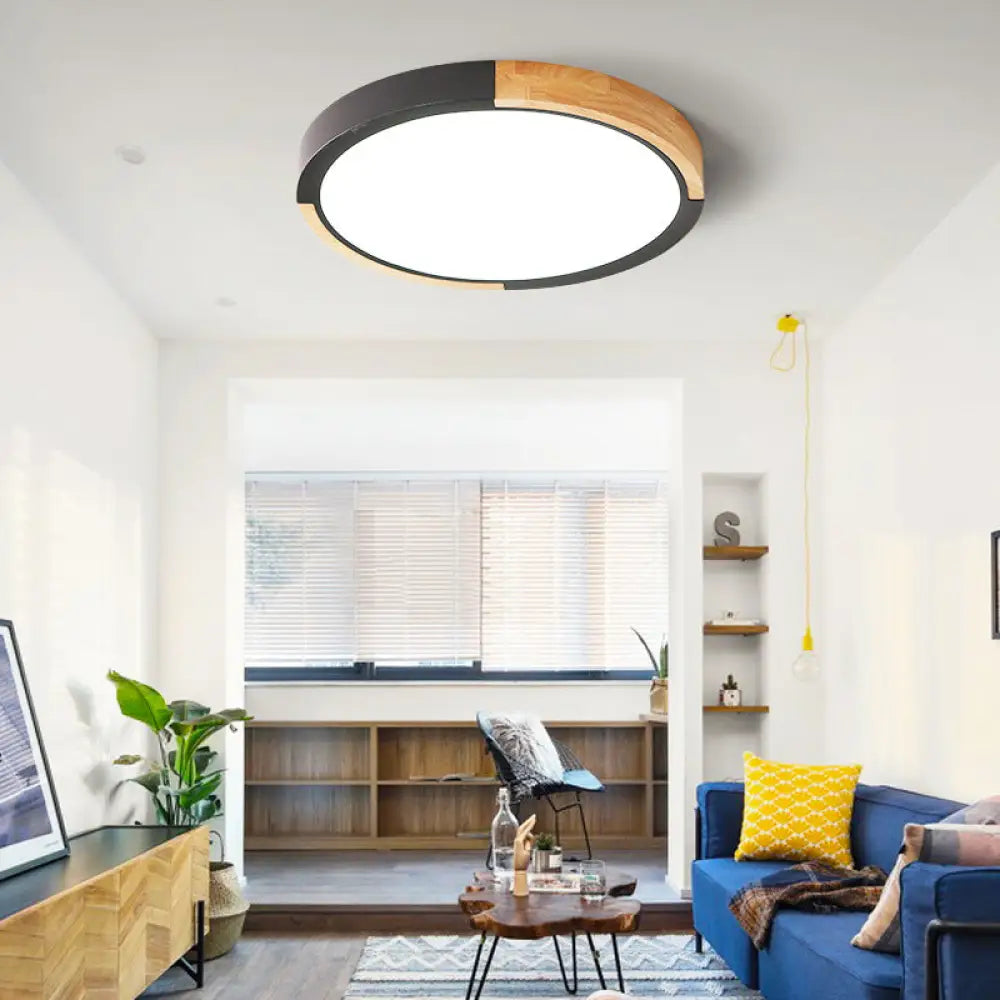 Nordic Style Led Ceiling Flush Mount Lighting With Acrylic Shade