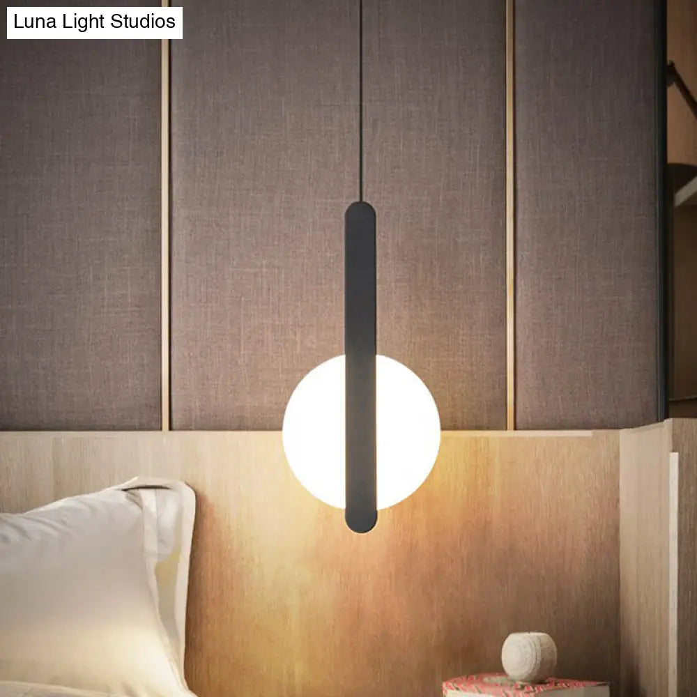 Nordic Style LED Circular Acrylic Ceiling Pendant Light for Bedside