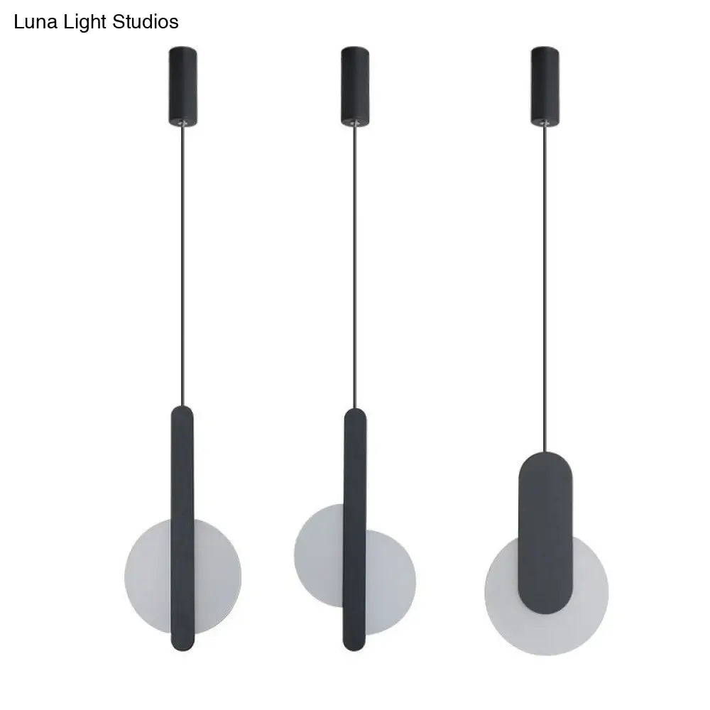 Nordic Style LED Circular Acrylic Ceiling Pendant Light for Bedside