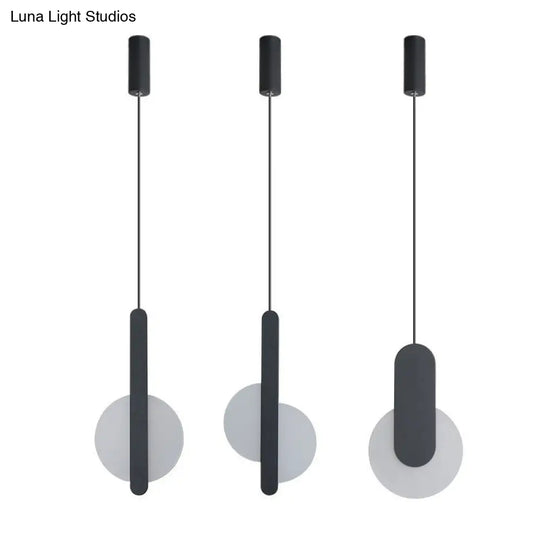 Nordic Style LED Circular Acrylic Ceiling Pendant Light for Bedside