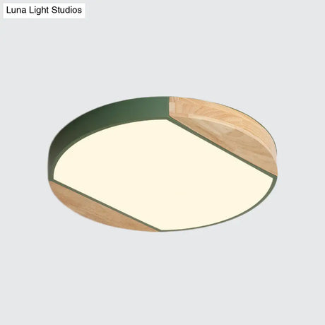 Nordic Style Led Flushmount Ceiling Lamp - Acrylic Circular Baby Bedroom & Kindergarten Light In