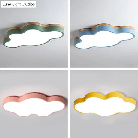 Nordic-Style Led Metal Flush-Mount Ceiling Lamp For Kids Bedroom