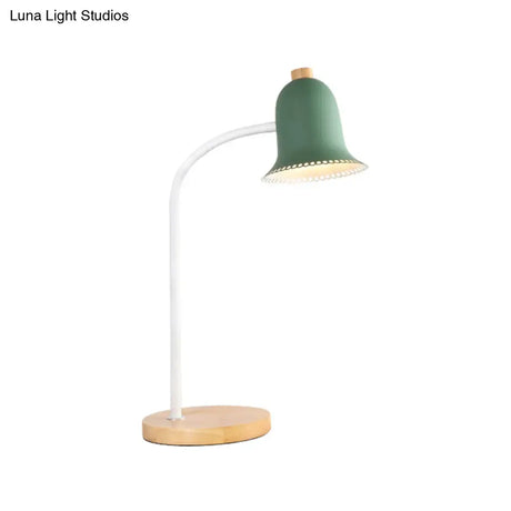 Nordic Style Metal Bell Reading Light For Childs Bedroom - Small Desk Lamp With Single Head
