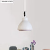 Nordic Style Metal Ceiling Pendant Light With Dome Shade For Living Room - Black/Grey
