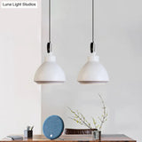 Nordic Style Metal Ceiling Pendant Light With Dome Shade For Living Room - Black/Grey