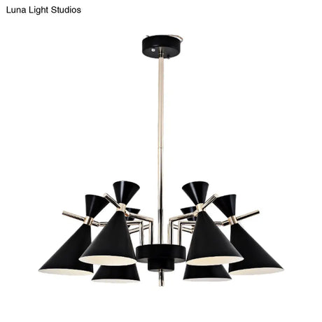 Nordic Style Metal Horn Chandelier With 6 Lights - Perfect For Girls Bedroom