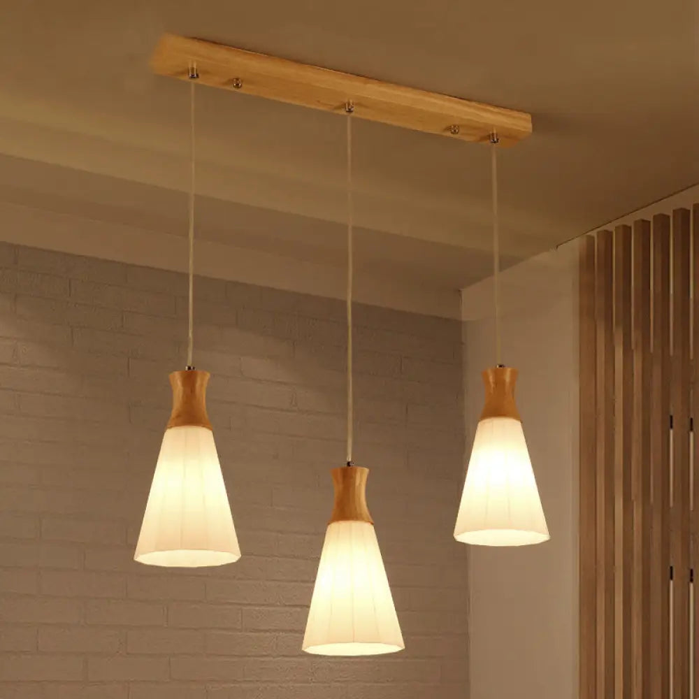 Nordic Style Milk Glass Hanging Light In White For Cloth Shop/Restaurant - Sleek & Stylish / 23.5’