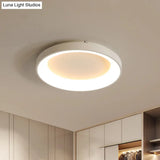 Nordic Style Plate Iron Ceiling Fixture Led Flush Mount Lamp In Grey/White For Bedroom - Available