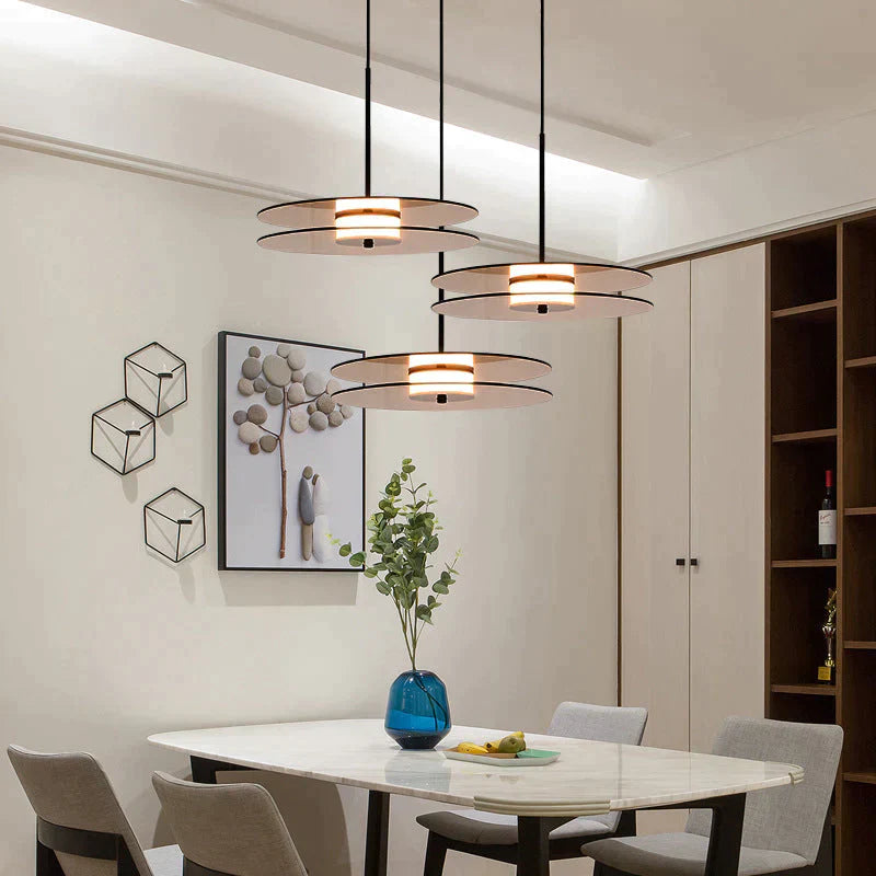 Nordic Style Restaurant Chandelier Personality Designer Record Lighting Room Dining Creative Glass