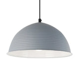 Cafe Store Ridged Domed Pendant Light - Aluminum 12/16 1 Nordic Style Suspension Lamp