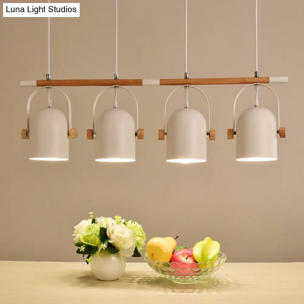 Nordic Style Triple Metal Pendant Light With Adjustable Dome Shade For Island Lighting In White 4 /