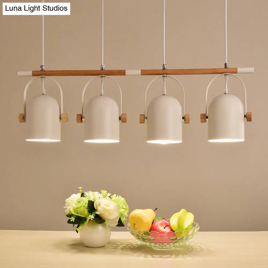 Nordic Style Triple Metal Pendant Light With Adjustable Dome Shade For Island Lighting In White 4 /