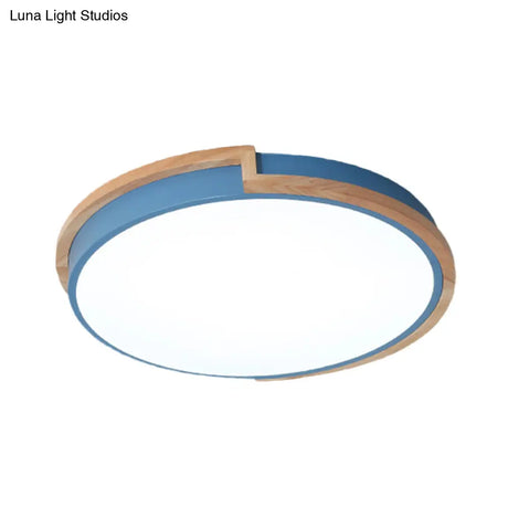 Nordic Stylish Acrylic Round Flush Ceiling Light In Warm/White For Living Room Or Porch
