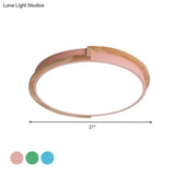 Nordic Stylish Acrylic Round Flush Ceiling Light In Warm/White For Living Room Or Porch