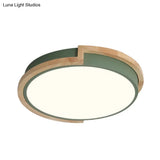 Nordic Stylish Acrylic Round Flush Ceiling Light In Warm/White For Living Room Or Porch