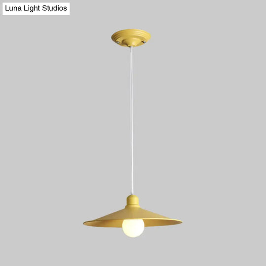 Nordic Stylish Metal Cone Pendant Lamp - Single Light For Industrial Ambiance In Your Space
