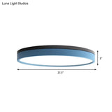 Nordic Tambour Led Ceiling Light In White With 12/16/19.5 Inch Diameter And Color Options