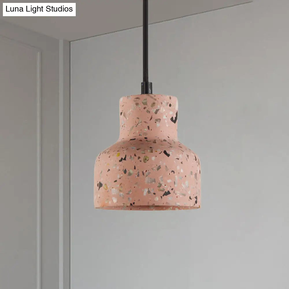 Nordic Terrazzo Hanging Lamp - Black/Red/Pink With Down Lighting Pendant Perfect For Dining Table 1