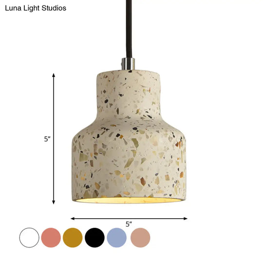 Nordic Terrazzo Hanging Lamp - Black/Red/Pink With Down Lighting Pendant Perfect For Dining Table 1
