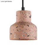 Nordic Terrazzo Hanging Lamp - Black/Red/Pink With Down Lighting Pendant Perfect For Dining Table 1