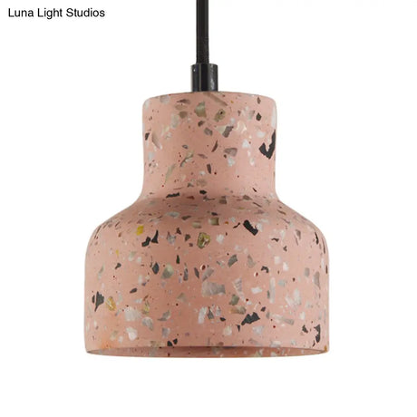 Nordic Terrazzo Hanging Lamp - Black/Red/Pink With Down Lighting Pendant Perfect For Dining Table 1