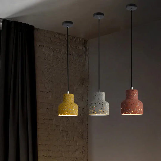 Nordic Terrazzo Hanging Lamp - Black/Red/Pink With Down Lighting Pendant Perfect For Dining Table 1