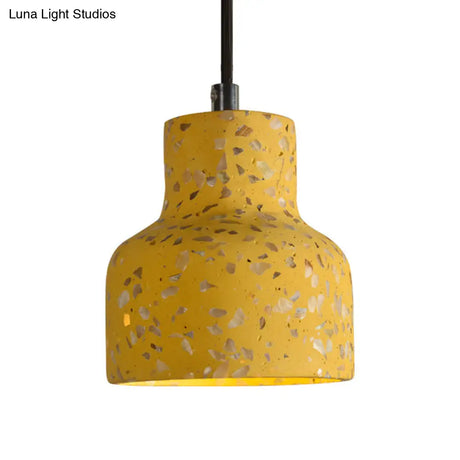 Nordic Terrazzo Hanging Lamp - Black/Red/Pink With Down Lighting Pendant Perfect For Dining Table 1