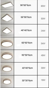 Nordic Walnut Color Indoor Ceiling Lamp Round 30cm 18W / Led white light Ceiling