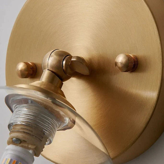 Lampe murale en cuivre pour couloir de chevet de chambre à coucher Nordic Wind