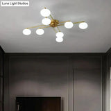 Nordic Wind Pentagon Living Room Bedroom Lamp Copper Ceiling