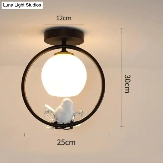 Northern Europe Led Corridor Bird Ceiling Lamp