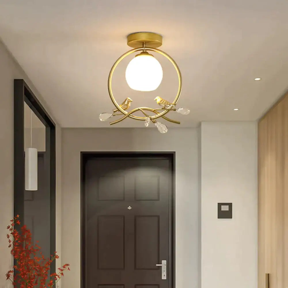 Northern Europe Led Corridor Bird Ceiling Lamp