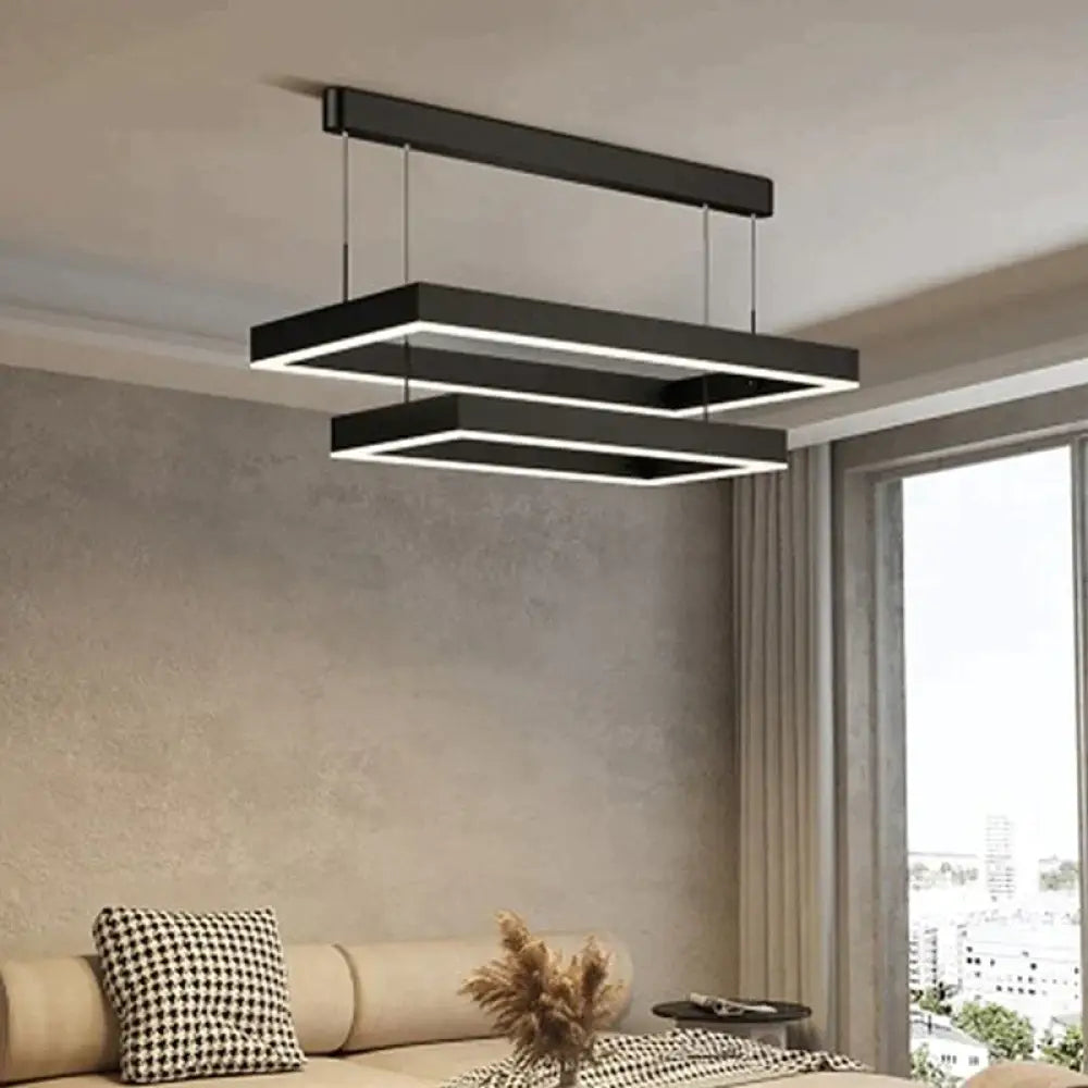 Nova Minimalist Rectangle Creative Chandelier
