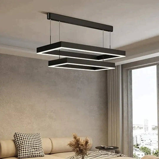 Nova Minimalist Rectangle Creative Chandelier