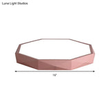 Octagon Acrylic Ceiling Lamp: Modern Macaron Loft Led Flush Mount For Kitchen