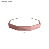Octagon Acrylic Ceiling Lamp: Modern Macaron Loft Led Flush Mount For Kitchen