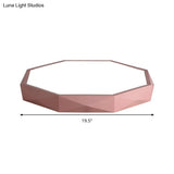 Octagon Acrylic Ceiling Lamp: Modern Macaron Loft Led Flush Mount For Kitchen