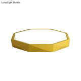 Octagon Acrylic Ceiling Lamp: Modern Macaron Loft Led Flush Mount For Kitchen