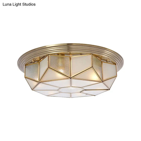 Opal Glass 6 - Bulb Brass Geometric Ceiling Light Fixture For Rural - Style Living Room