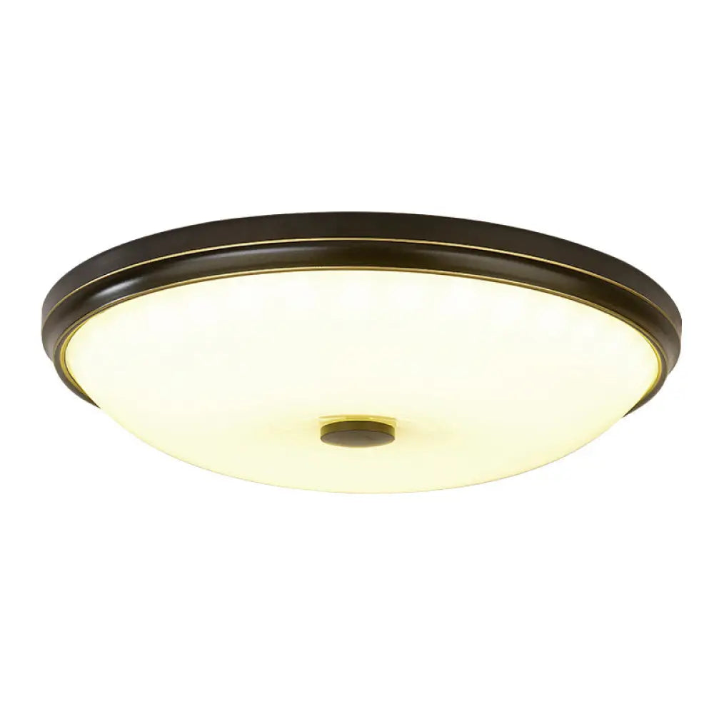 Opal Glass Led Flush Mount Ceiling Light - Traditional Bedroom Lighting