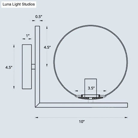 Opaline Glass Ball Wall Lamp With Right Angle Arm In Brass - Minimalist & Elegant